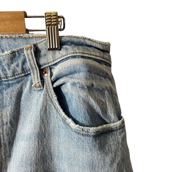 Madewell The Perfect Vintage Distressed Ripped Straight Jeans Size 28 - Picture 2 of 6